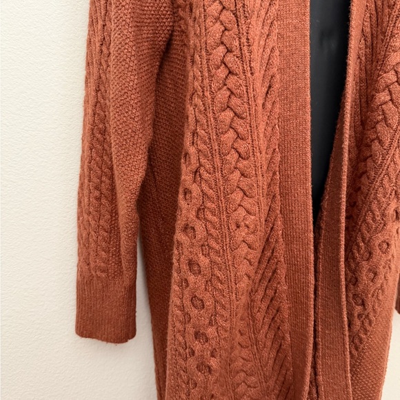 Nili Lotan Women's Rust Cable Knit Cardigan - Picture 5 of 8